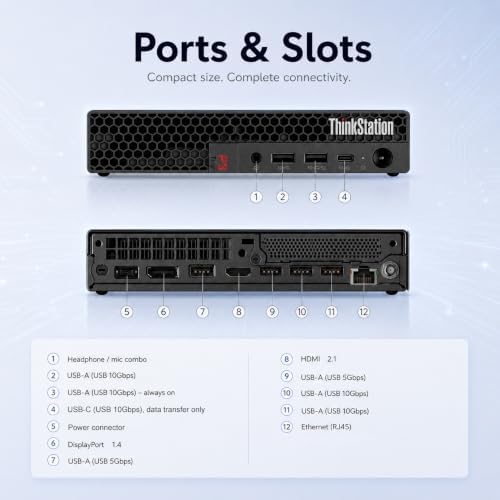 Lenovo ThinkStation P3 Tiny Workstation Desktop, Intel i5-14500 vPro (> Ultra 7 155U), IST Customized 16GB/32GB/64GB RAM, 512GB/1TB/2TB, Support 8K Display, > ThinkCentre M70q M75q M90q, Win 11 Pro - Image 5