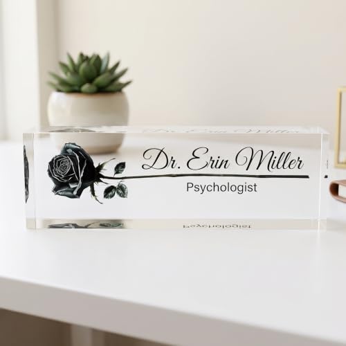 Personalized Desk Name Plate, Clear Acrylic by Artblox