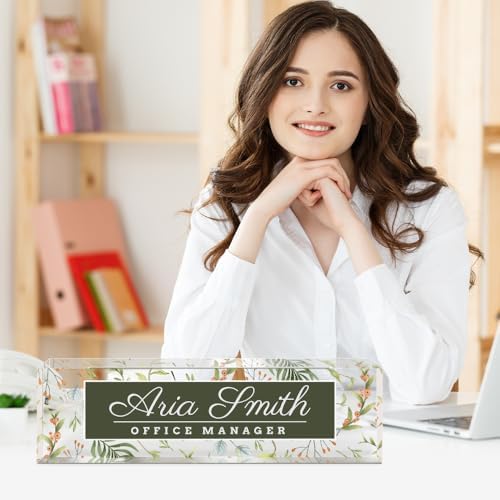 Custom Name Plate for Desk, Acrylic Desk Name Plate Personalized, Employee Appreciation Gifts, Office Desk Accessories for Woman Teacher Nurse, Coworker Gifts for Manager Assistant - Image 4