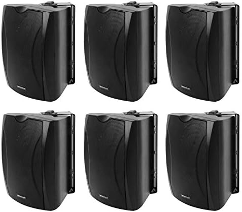 Rockville WET-6B Black 6.5" 70V/100V Commercial Wall Speaker, 6-Pack by Rockville