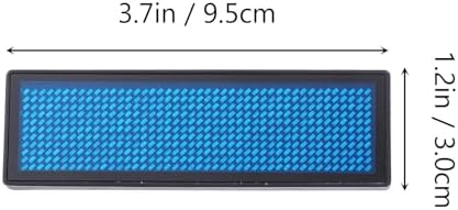Rechargeable LED Name Badge with USB Cable, Blue PVC - Image 2