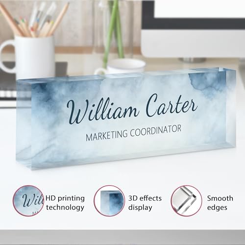 Custom Name Plate for Desk, Acrylic Desk Name Plate Personalized, Employee Appreciation Gifts, Office Desk Accessories for Woman Teacher Nurse, Coworker Gifts for Manager Assistant - Image 3
