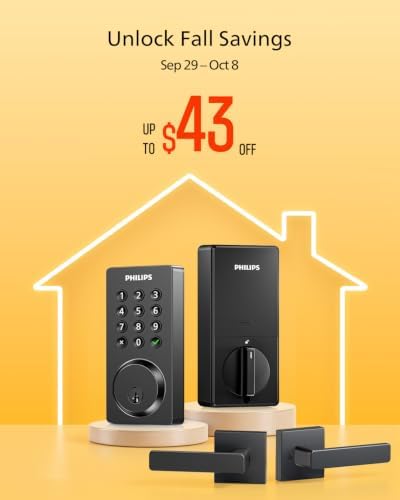 Philips WiFi Keypad Door Lock with Handle, App Control Smart Deadbolt Lock - Image 2