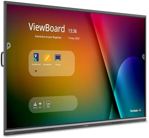ViewSonic IFP9851 98 Inch 4K ViewBoard Interactive Smart Board with Integrated Education Software, Android 14, Google EDLA, 50-Point Touch, Built-in Microphone, HDMI, VGA, USB Hub, and USB C Inputs - Image 2