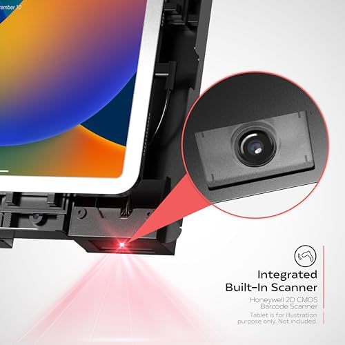 CTA iPad Wall Mount with Barcode Scanner – Anti-Theft Tablet Enclosure with Honeywell Barcode Scanner for iPad 10.9" 10th Gen, 11 (A16), Pro 11", Air 11, Galaxy S Tabs, Surface Go Tabs & More - Image 2