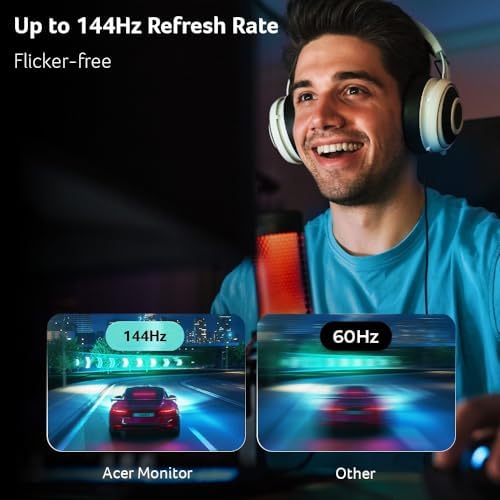 Acer SH273 P1si 27" IPS Full HD (1920 x 1080) Zero-Frame Gaming Office Monitor | AMD FreeSync Technology | Up to 144Hz Refresh | 1ms (VRB) | Tilt, Height Adjustment & Swivel | HDMI & VGA Ports - Image 4