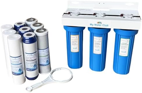 MyWaterClub Whole House Water Filter System, 3-Stage, 3/4" Port by MyWaterClub