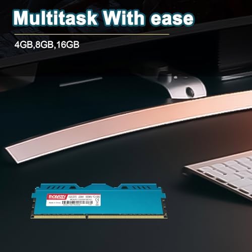 8GB(2x4GB) DDR3 RAM 1600MHz PC3-12800 CL11 Desktop Computer Memory, 240-Pin 1.5V 2Rx8 Dual Rank Non-ECC Unbuffered PC Computer RAM Stick Upgrade - Blue - Image 7