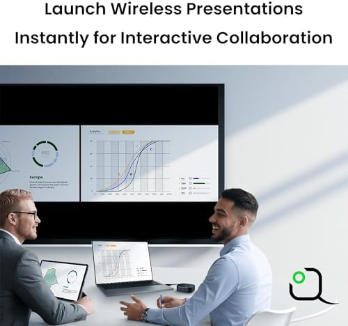 BenQ InstaShow WDC25 Wireless Presentation System – 4K UHD, 4K/60Hz Playback, Driver-Free, Screen Mirroring, CVSS 4.0 Certified Security, HDMI/USB-C, Plug & Play for Huddling to Large Rooms - Image 2