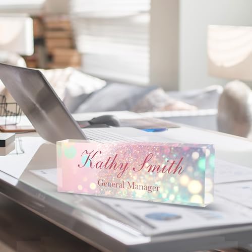 Custom Name Plate for Desk | Personalized Desk Name Plate | Personalized Boss Employee Appreciation Gifts | Acrylic Name Plate Office Desk Accessories - Image 4