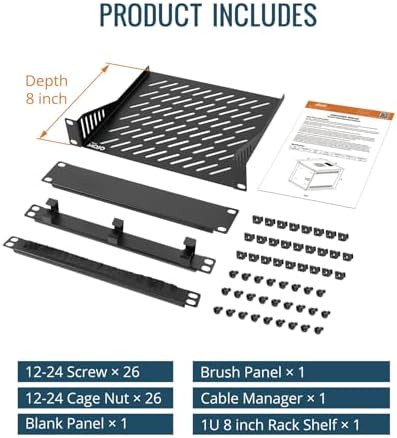 Tecmojo 6U 10 inch Rack, Wall Mount Network Cabinet Set,12.3W x 13D x 11.8H- Load Capacity 110Lbs(50 kg),White 10" Wall Housing Server Rack Set - Image 6