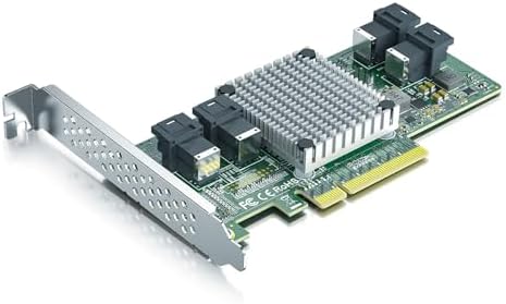 ipolex PCIe 3.0 x8 to 4-Port U.2 SFF-8643 Adapter Card with PEX8724 Controller - Bifurcation-Free, 32Gbps NVMe SSD Expansion, Only Includes Full-Height Bracket, Windows/Linux/VMware Supported by ipolexUS