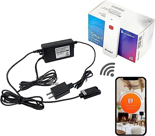 Durablow SH3002D-RH Dual WiFi (2.4G+5G) Smart Home Gas Fireplace Remote Control for Millivolt Valve/IPI, Compatible with Alexa, Google Home (Timer + Thermostat + Programmable + Remote Handset) by Durablow
