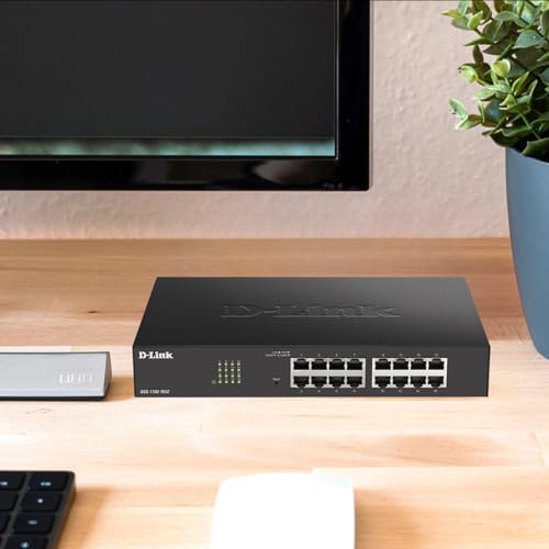 D-Link 16-Port Gigabit Smart Managed Ethernet Switch, L2, VLANs, Qos, IGMP Snooping, Sturdy Metal with Shielded Ports, Desktop/Rackmount, Fanless, NDAA/TAA, Lifetime Product Coverage (DGS-1100-16V2) - Image 3