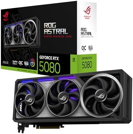 ASUS ROG Astral GeForce RTX 5080 16GB GDDR7 OC Edition Gaming Graphics Card by Unknown