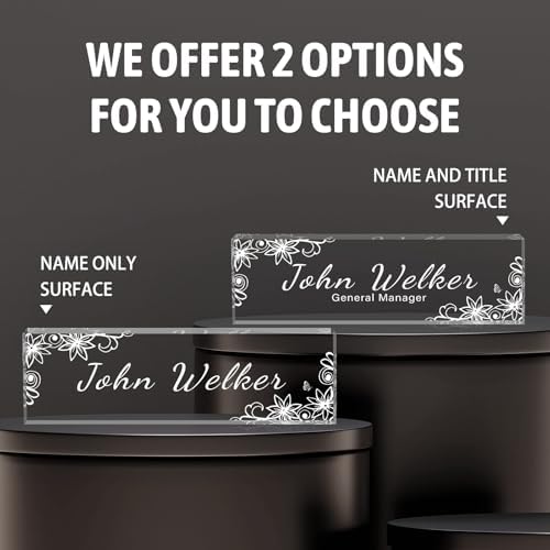 Custom Engraved Acrylic Name Plates for Desks, Desk Name Plate Personalized, Customize Office Name Plates for desks, Personalized Desk Decor for Office Gift - Image 4