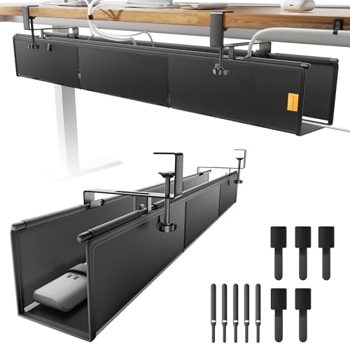 Under Desk Cable Management Tray, Mesh Fabric - Excellent Heat Dissipation by NODOCA
