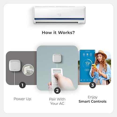 Breez Lite Smart AC Controller for Mini-Split, Window, Portable ACS (White) - Image 4