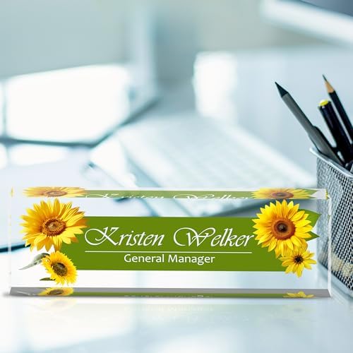 Custom Acrylic Name Plate for Desk, Personalized Office Decor - Image 2