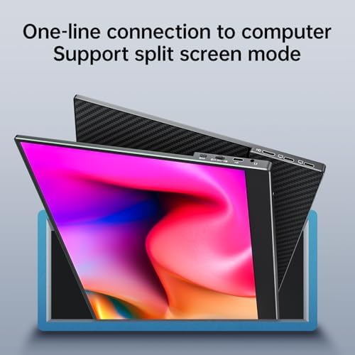 kksmart Portable Monitor 17.3 inch 1080P FHD 100% sRGB 60Hz, Travel Monitor for Laptop MacBook Surface PC Xbox PS5, HDMI Dual USB-C VESA Compatible Built-in Speaker - Image 4