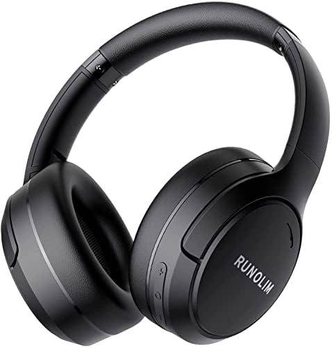 RUNOLIM Active Noise Cancelling Headphones, Wireless Bluetooth Over Ear by RUNOLIM