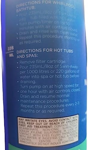Hot Tub Chemicals Swirl Away Plumbing Cleaner CS500B-1810 - Image 2