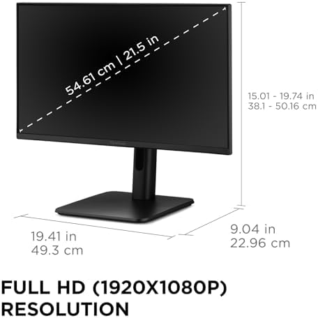 ViewSonic VG2242 22 Inch 1080p Monitor, VA Display with 120Hz for Smooth Home and Office Productivity, Advanced Ergonomics, HDMI, DisplayPort, VGA, and USB Inputs - Image 5