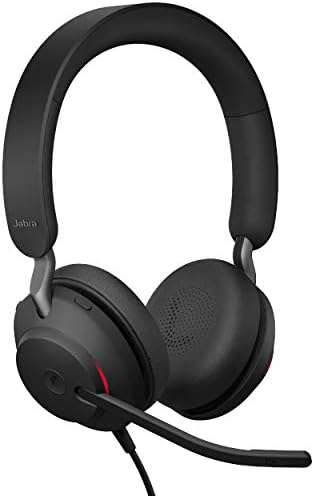 Jabra Evolve2 40 UC Wired Headphones, USB-A, Stereo, Black Telework Headset, Enhanced Comfort, Passive Noise Cancelling, UC Optimized (Renewed) by Amazon+Renewed