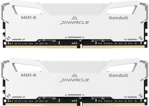 Timetec Pinnacle Konduit 16GB KIT(2x8GB) DDR4 3200MHz PC4-25600 CL16-18-18-38 XMP2.0 Overclocking 1.35V Compatible for AMD and Intel Desktop Gaming PC Memory Module RAM - White by Timetec