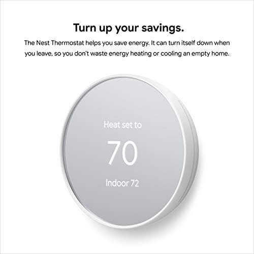 Google Nest Thermostat - Smart Thermostat for Home - Programmable Wifi Thermostat - Snow - Image 2
