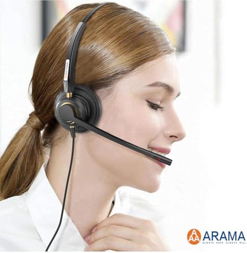 Arama Phone Headset for Office Phones for Polycom & Other IP Phones(A800S1) - Image 2