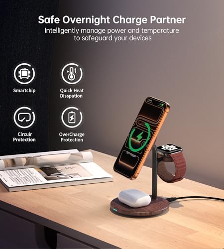 3 in 1 Magnetic Wireless Charging Station for Apple Devices,15W for Magsafe - Image 6
