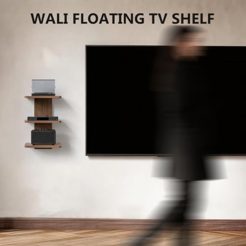 WALI 3 Tier Floating TV Wall Shelf for Projector, DVD Player - Image 3