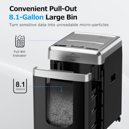 BONSEN P-5 High Security 320-Sheet Micro Cut Auto Feed Paper Shredder - Image 6