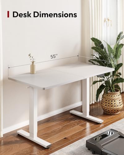 SANODESK 55''x24'' Height Adjustable Electric Standing Desk for Home Office - Image 5