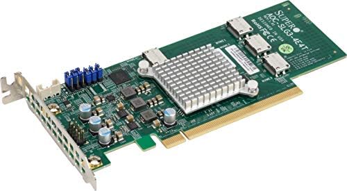 Supermicro AOC-SLG3-4E4T 12.8GB/s Quad-Port Gen-3 Internal NVMe Host Bus Adapter by Supermicro
