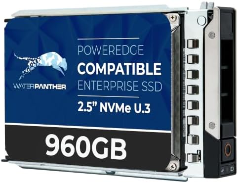 Water Panther 960GB PCIe NVMe U.3 2.5" SSD for Dell PowerEdge Servers | Enterprise Solid State Drive in 14G Tray Compatible Servers Like: R440 R640 R740XD R840 R940 R7525 R650 R750 (Renewed) by Amazon+Renewed