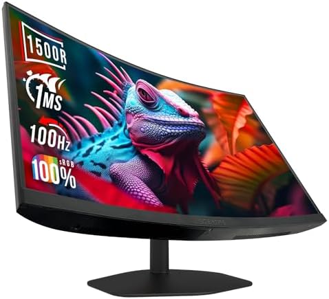 Sceptre Curved 27-inch Prime Gaming Monitor 1500R 100Hz HDMI X2 DisplayPort 1ms 100% sRGB, Build-in Speakers Machine Black 2025 (C275W-FW100T Series) by SceptreInc