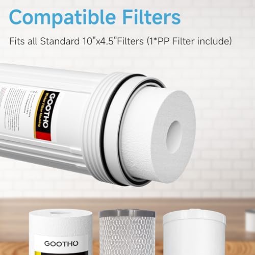 Whole House Water Filter Housing with 10"x4.5" PP Sediment Filters - Image 6