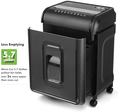 Aurora AU1275MB High-Security 12-Sheet Micro-Cut Paper and CD/Credit Card Shredder/ 5.7-Gallon Pullout Basket/60 Minutes Run Time - Image 4