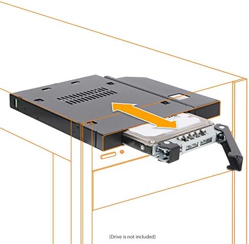 ICY DOCK 2.5” SATA/SAS HDD/SSD Rugged Full Metal Mobile Rack for Slim ODD or Slim FDD Bay | ToughArmor MB411SPO-B - Image 5