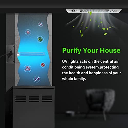 COOSPIDER 18W HVAC UV Light, Air Purifier for Whole House, UVC Light in Duct for AC Duct, with 1 Spare Bulb, 253.7nm Wavelength Ozone Free 110V (CTUV-D18) - Image 3