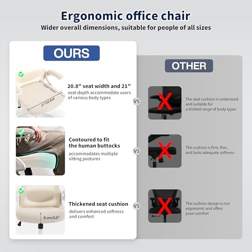 Ergonomic Office Chair Desk Chair with Adjustable Lumbar Support - Image 4