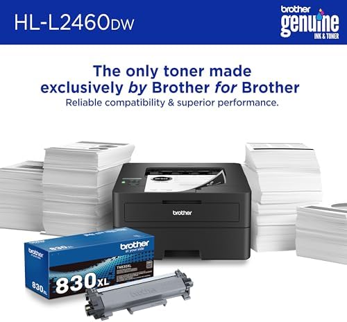 Brother HL-L2460DW Wireless Compact Monochrome Laser Printer with Duplex, Mobile Printing, Black & White Output | Includes Refresh Subscription Trial(1), Works with Alexa - Image 4