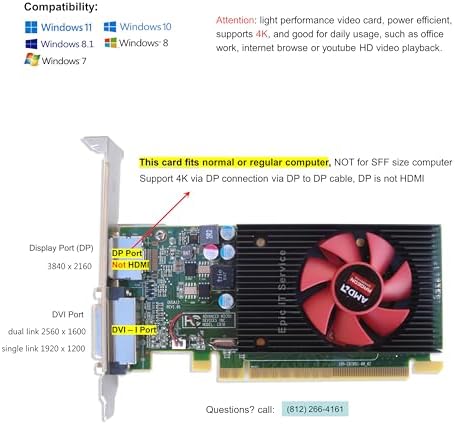 AMD Radeon R5 340X 2GB GDDR3 with DP/DVI (Full Size Bracket, for Normal/Full Size Computer only), Supports 4K via DP Connection - Image 2