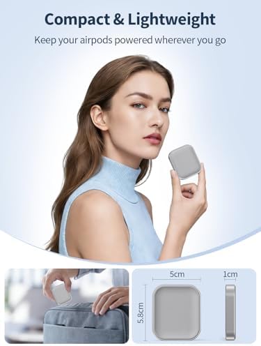 AirPods Pro Charger - Wireless Charging Station for AirPods 4 (withActive Noise Cancellation)/ 3rd/ 2rd, Gray - Image 4
