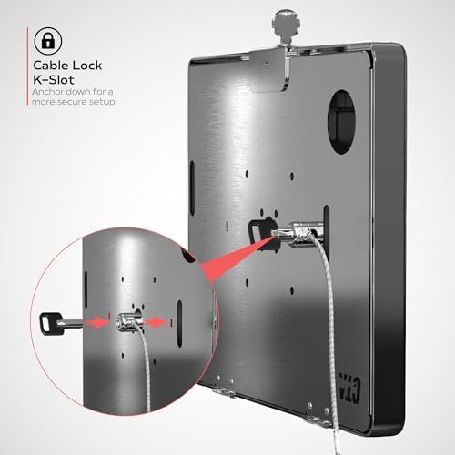 Stainless Steel iPad Wall Mount - CTA Anti-Theft Tablet Enclosure for iPad 10.9" 10th Gen - A16 - Air 11 - Pro 11" - 7/8/9 Gen - 10th Gen 10.2" - Pro 11" - Air 4 - Galaxy Tabs - (PAD-SSPARAW) - Image 2