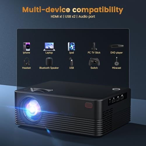 Portable Projector with WiFi and Bluetooth, Native Full HD 1080P Projector - Image 3