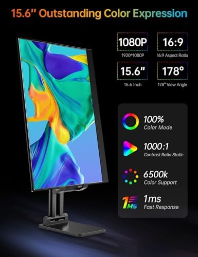 VILVA 15.6" FHD IPS USB-C HDMI Portable Monitor - Image 2