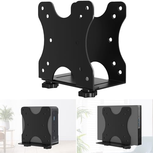 Adjustable Thin Client Mini PC Mount Bracket, Mini PC Vesa Mount, Under Desk Mount, Wall Mount and Attached to Monitor Arm Mount for NUC, Dell, HP, Mac mini, Cable Boxes, Wi-Fi Routers and Small CPUs by Motiexic